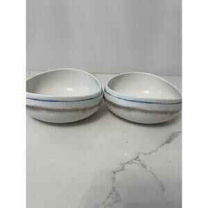 Portmeirion Ambiance Linen CeramicSoup/Cereal Bowls 2 Bowls